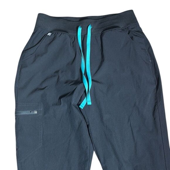 Figs women’s medium tall Zamora jogger freex scrub pants black high waisted - Picture 2 of 4